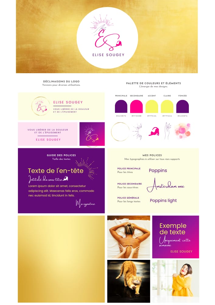 Co-Création de la Charte Graphique d'Elise Sougey | Thérapie Holistique Féminine